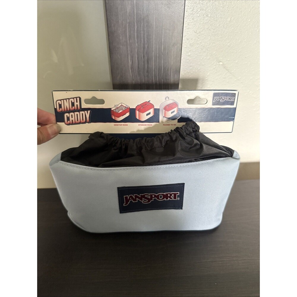JanSport Cinch Caddy pouch Organizer Bag Blue Black New